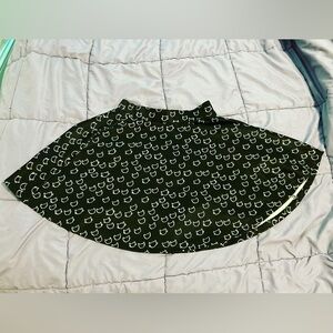 Hot Topic Black Cat Skater Skirt - XS - 2 pockets - Kawaii Goth Cute